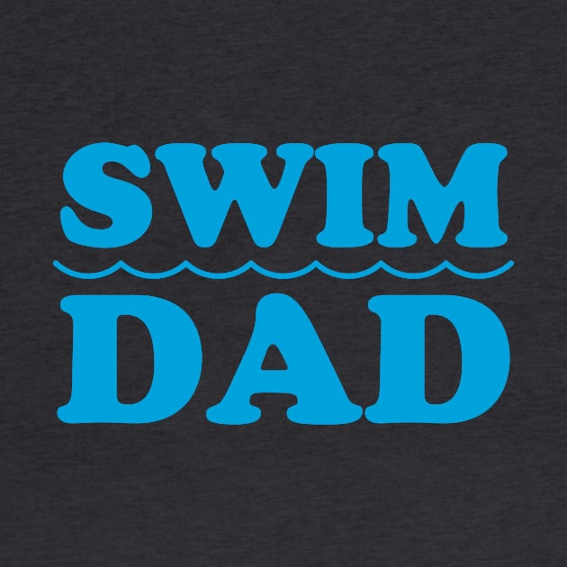 Swim Dad Blue by College Mascot Designs